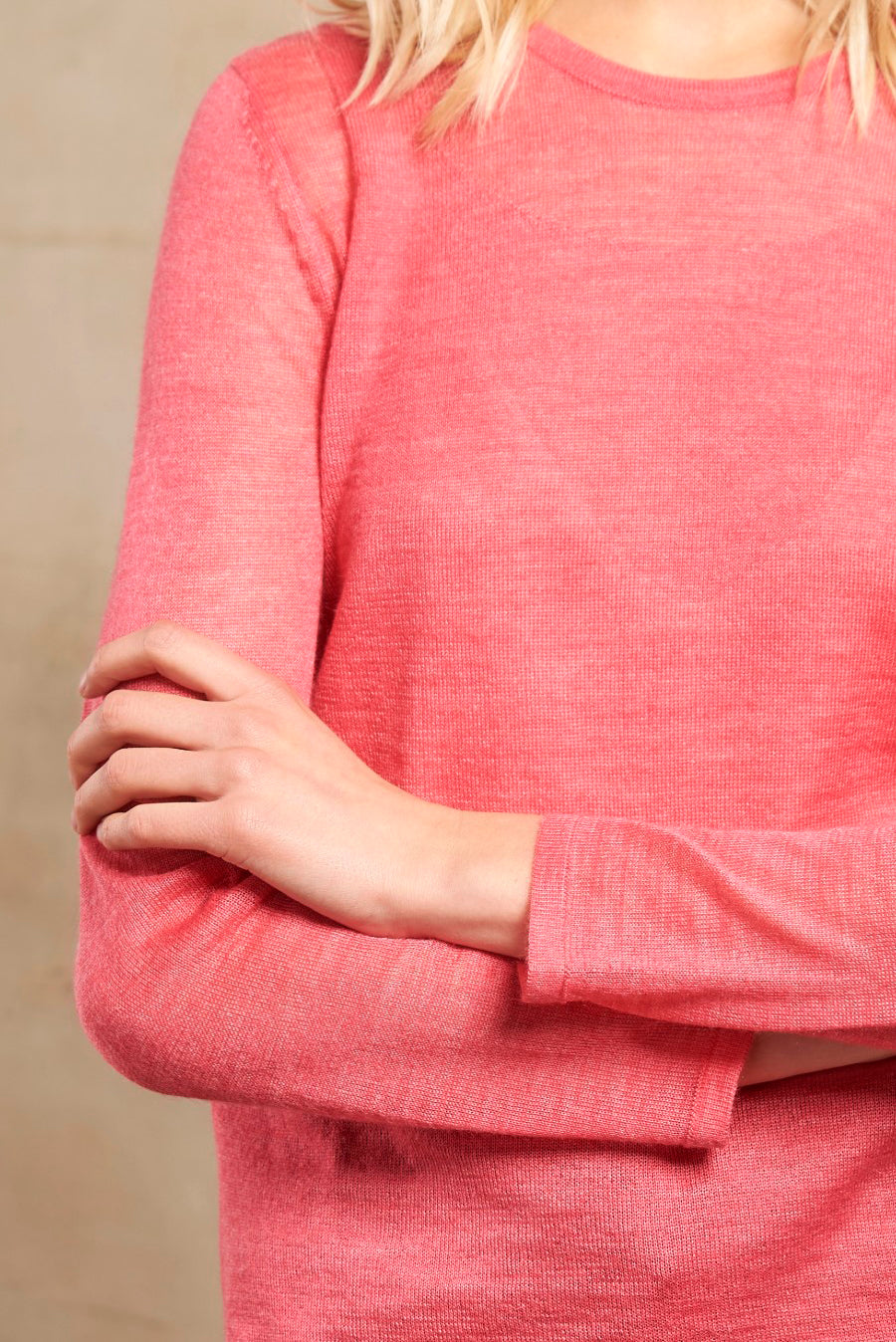 Subtil Sweater Baby Alpaca Color Fresa