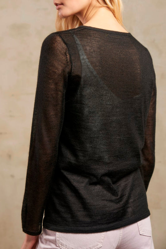 Suéter Subtil Baby Alpaca Color Negro