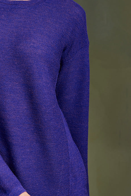Suéter de tres piezas de alpaca bebé color morado