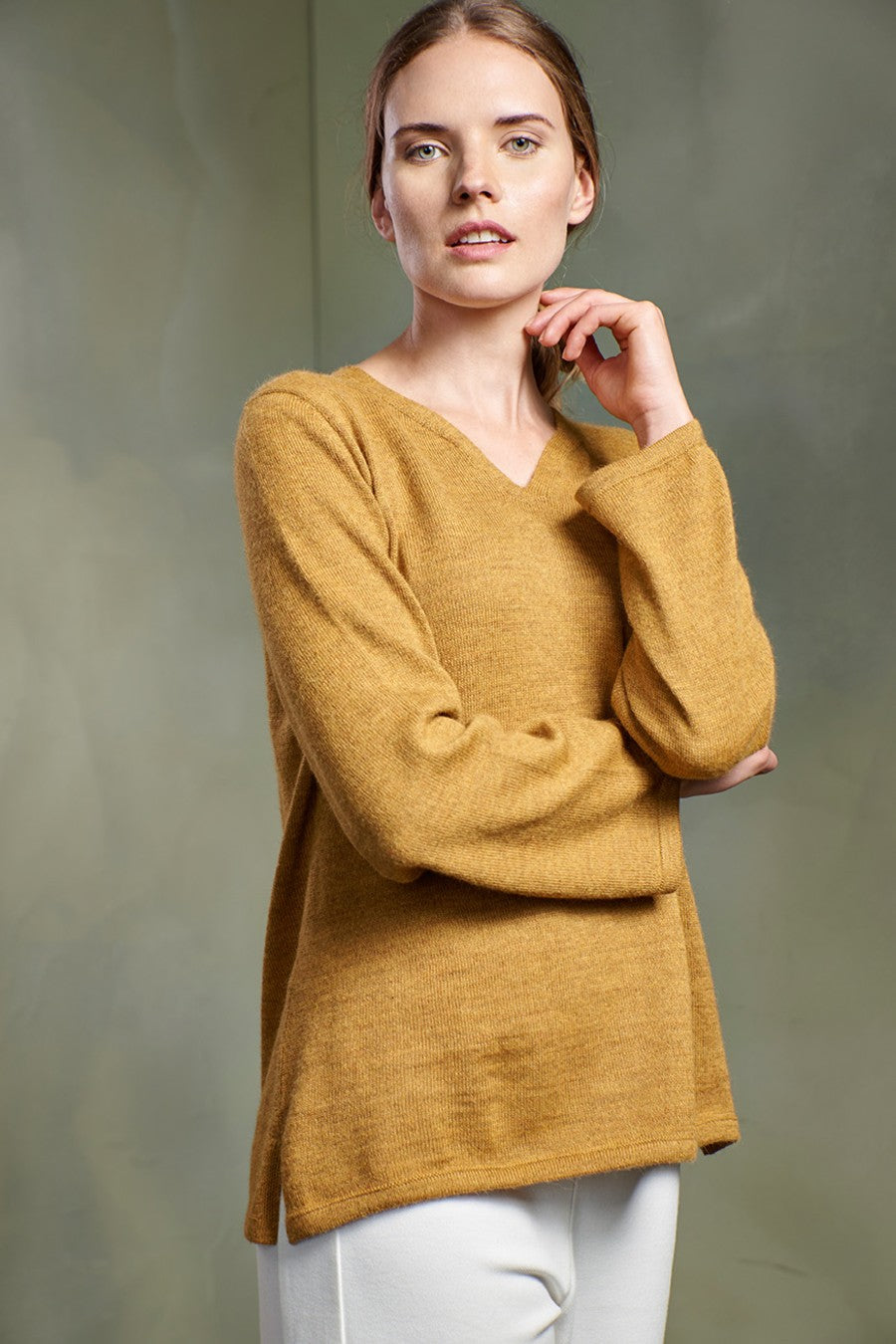 Suéter Tessy Bebé Alpaca Color Senape