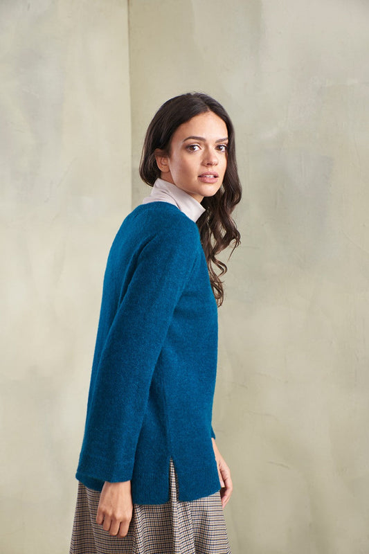 Suéter Tania Baby Alpaca y Seda Color Goblin