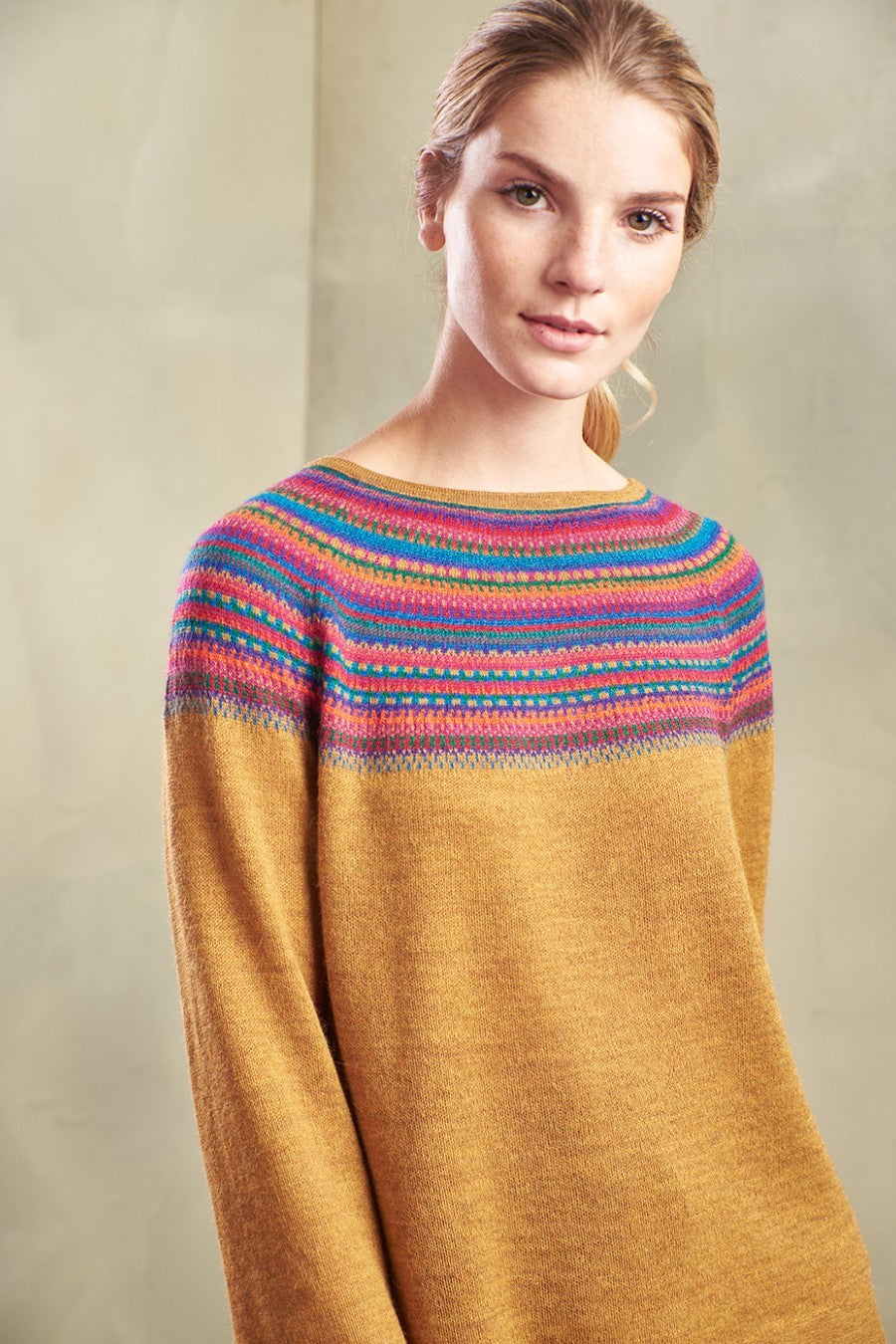 Suéter Taupa Baby Alpaca Color Senape