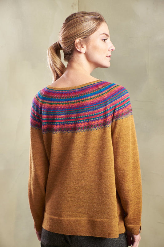 Suéter Taupa Baby Alpaca Color Senape