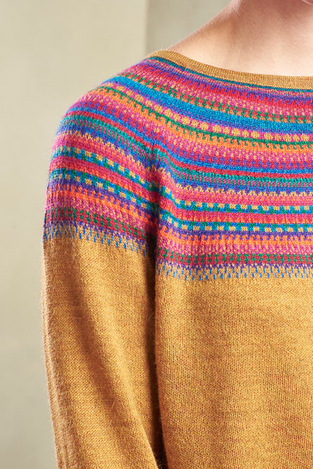 Suéter Taupa Baby Alpaca Color Senape