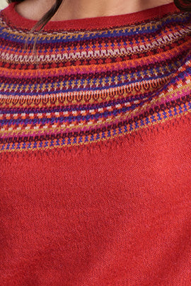 Suéter Taupa Baby Alpaca Color Ruibarbo