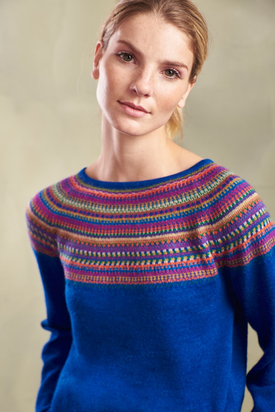 Suéter Taupa Baby Alpaca Color Azul