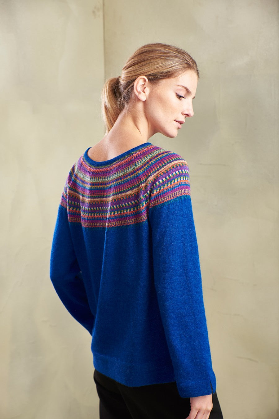 Suéter Taupa Baby Alpaca Color Azul