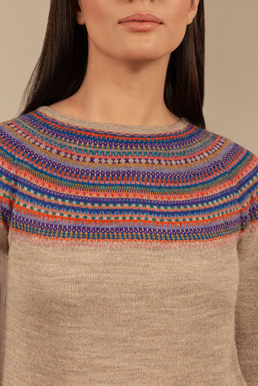 Suéter Taupa Baby Alpaca Color Arena