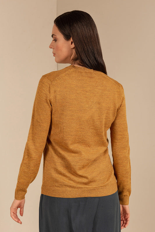 Suéter Alicia Bebé Alpaca Color Senape