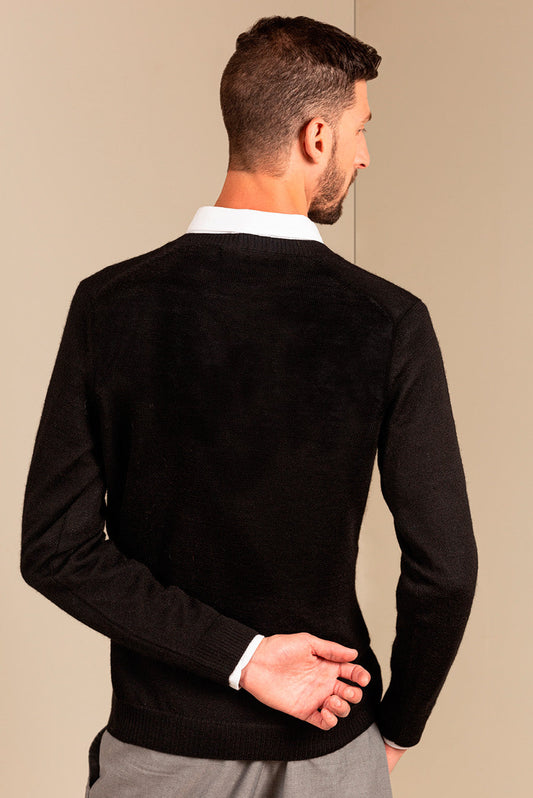 Suéter Alan Baby Alpaca Color Negro