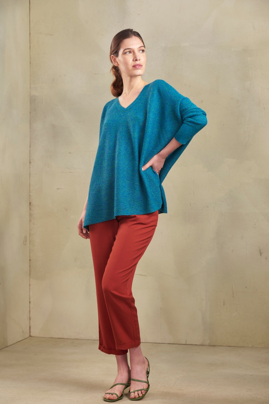 Suéter Talisman Baby Alpaca Color Lago