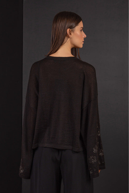 Suéter Baku Baby Alpaca Color Negro Negro