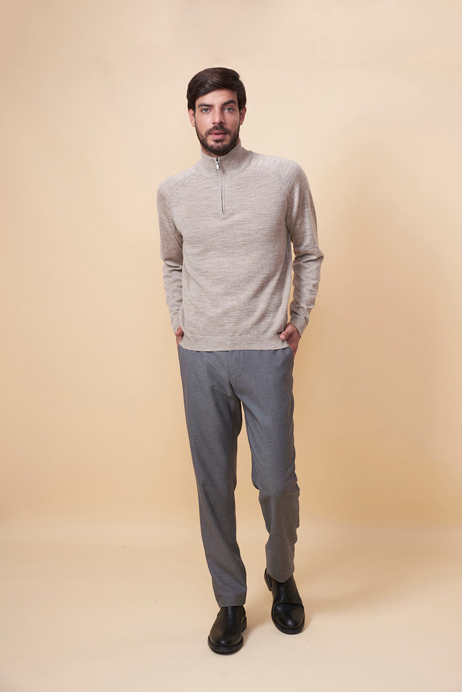 Uranio Sweater Sand Baby Alpaca Color Sand