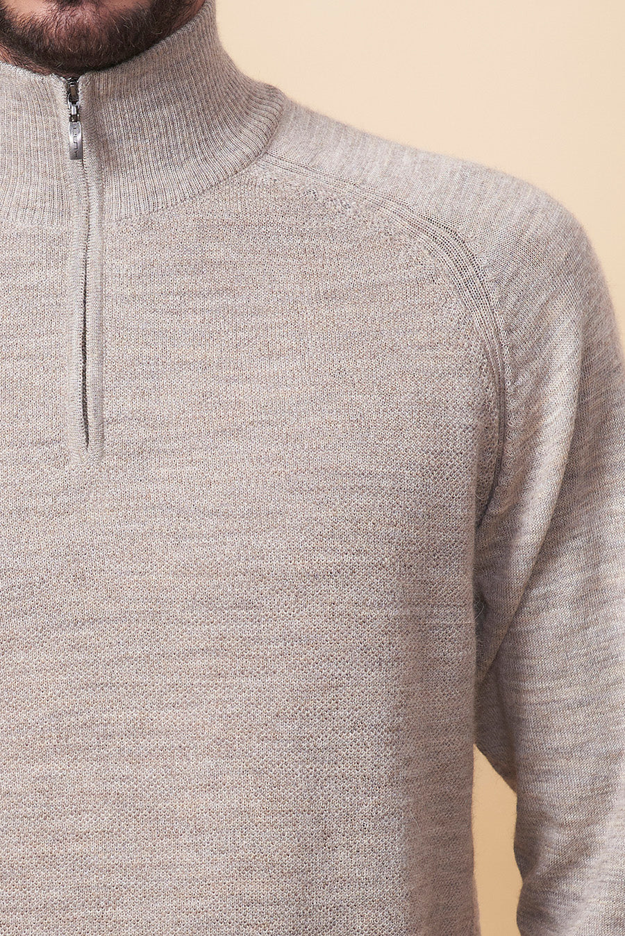 Uranio Sweater Sand Baby Alpaca Color Sand