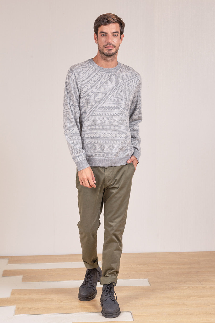 Valerio Sweater Baby Alpaca Color Ecru