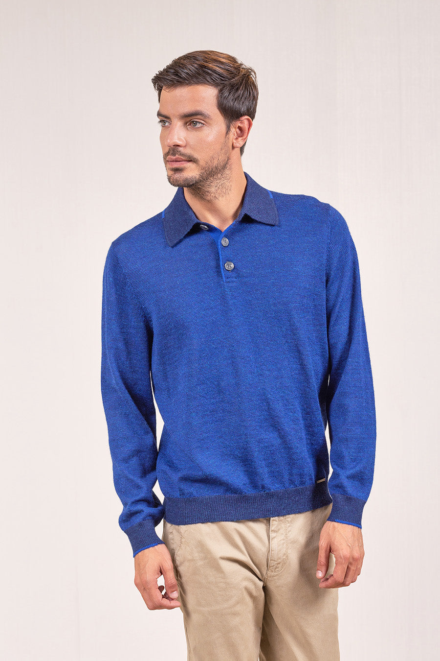 Suéter Virgilio Baby Alpaca Color Astral&amp;Blu
