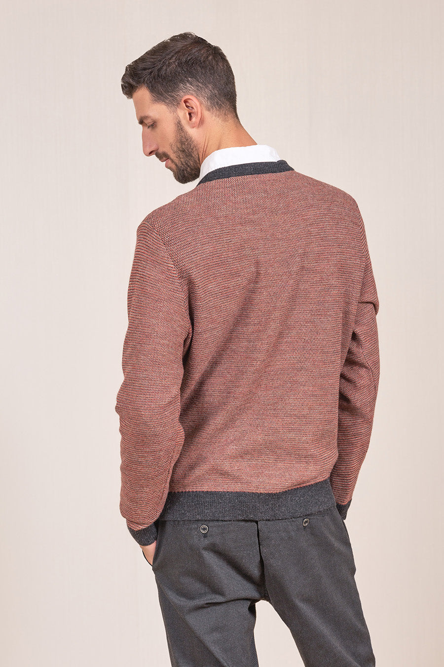 Jersey Visconti Baby Alpaca Color Antracita&amp; Secoya&amp;Arena