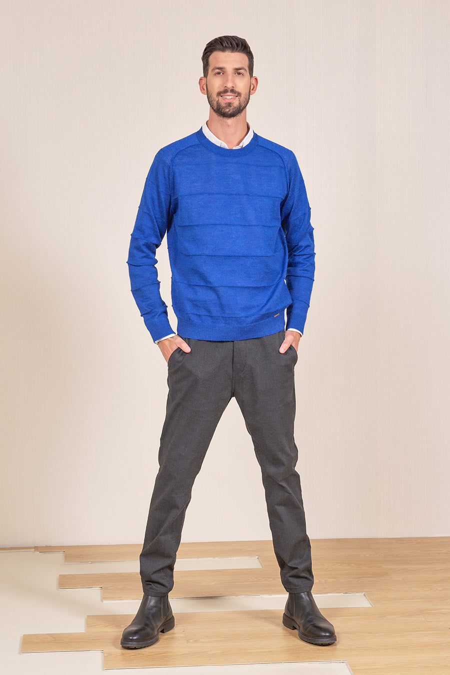 Suéter Versus Baby Alpaca Color Azul