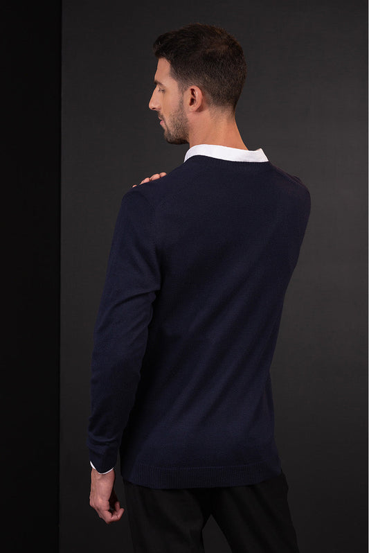 Bemol Sweater Guanaco &amp; Lana Color Marino