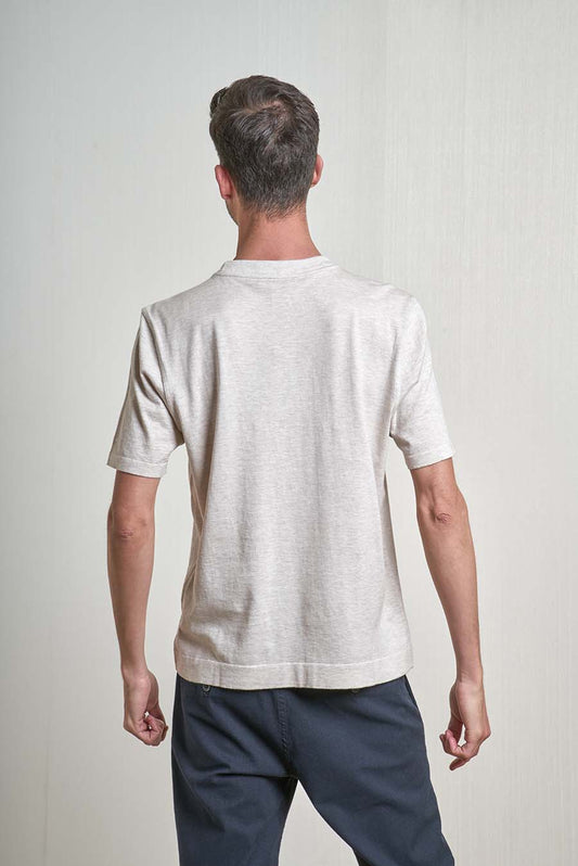 Camiseta Udelo Algodón Color Beige
