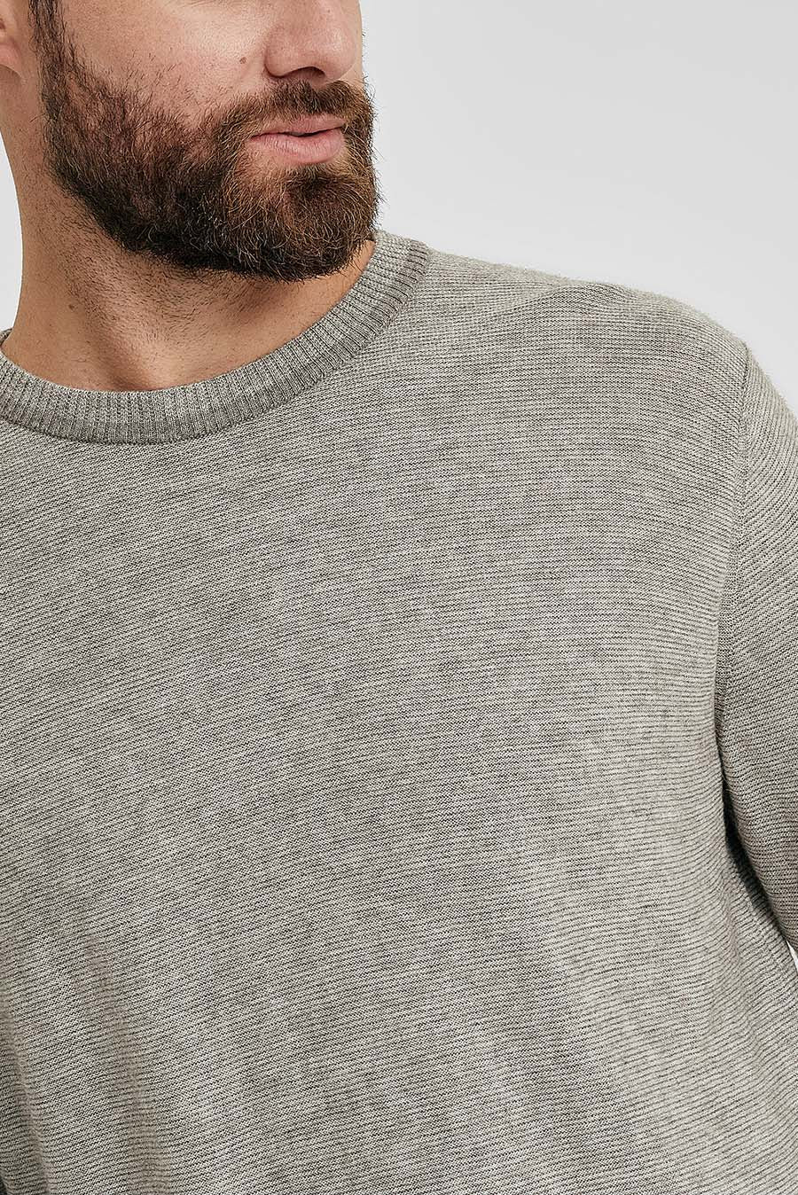 Suéter Walburg Algodón y Baby Alpaca Color Gris