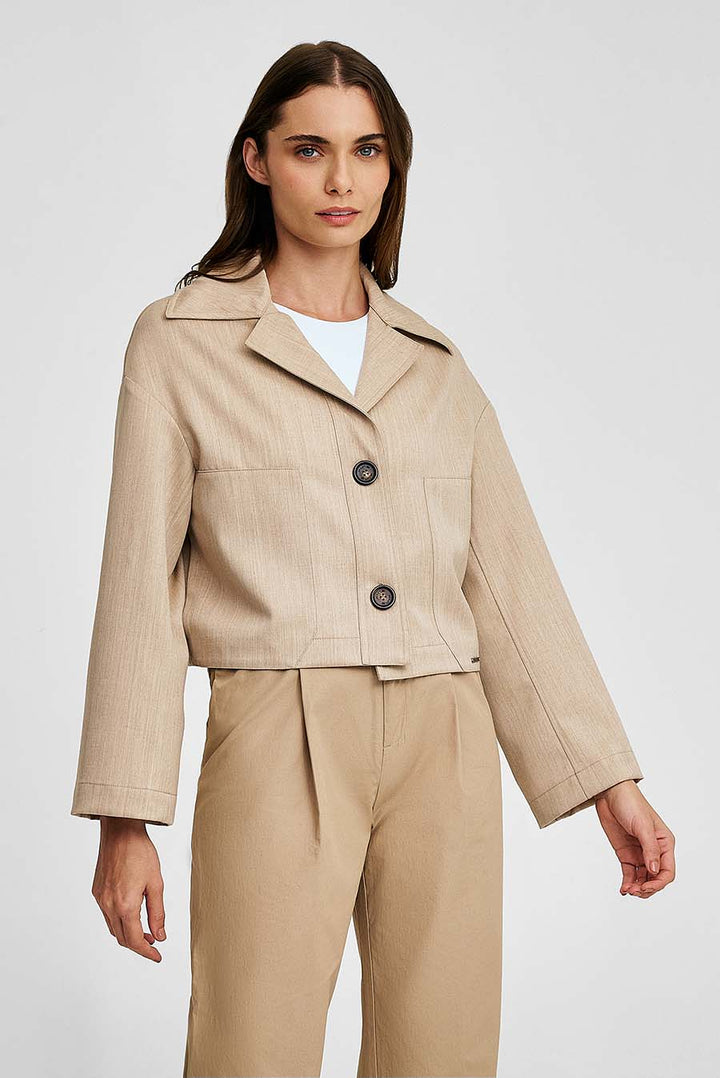 Abrigo Williamin Lana &amp; Baby Alpaca Color Beige