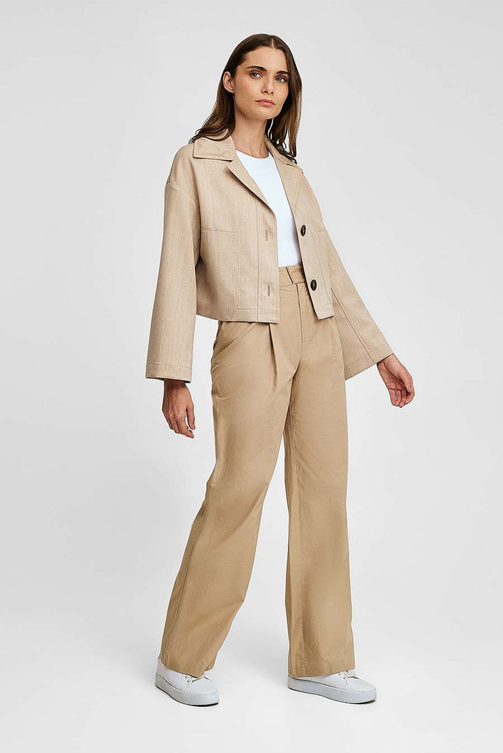 Abrigo Williamin Lana &amp; Baby Alpaca Color Beige
