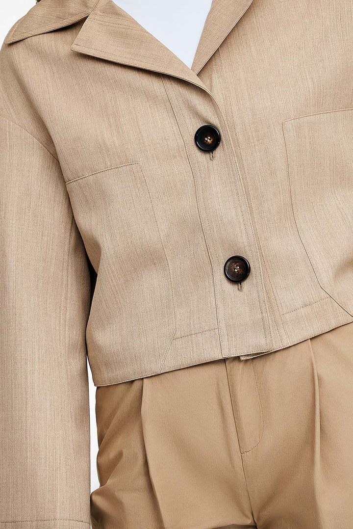 Abrigo Williamin Lana &amp; Baby Alpaca Color Beige