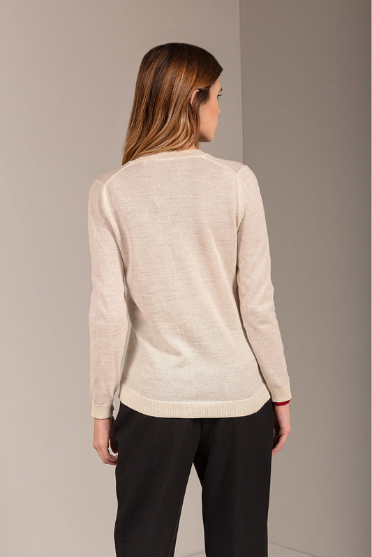 Cárdigan Alma Baby Alpaca Color Crudo