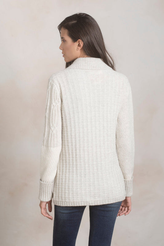 Pampa Cardigan Baby Alpaca Color Franela