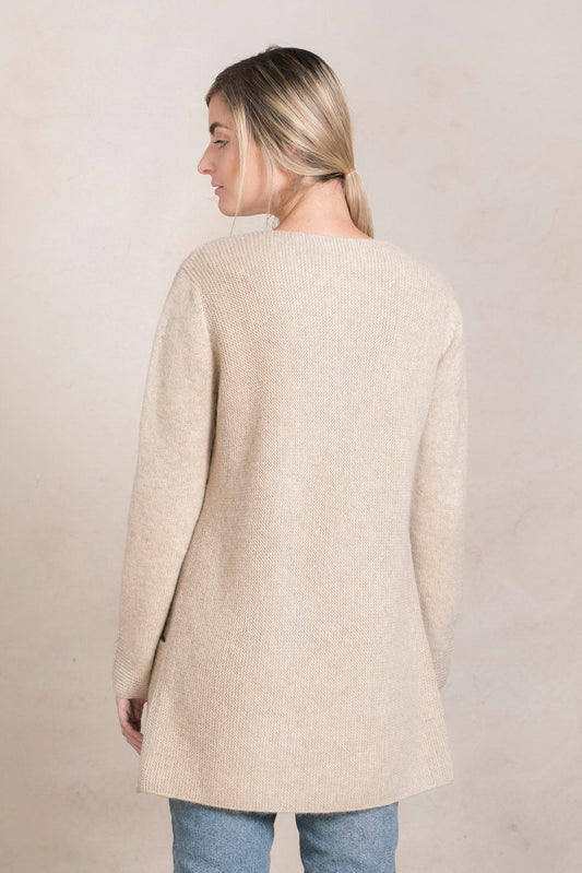 Cárdigan Portillo Baby Alpaca Color Trufa