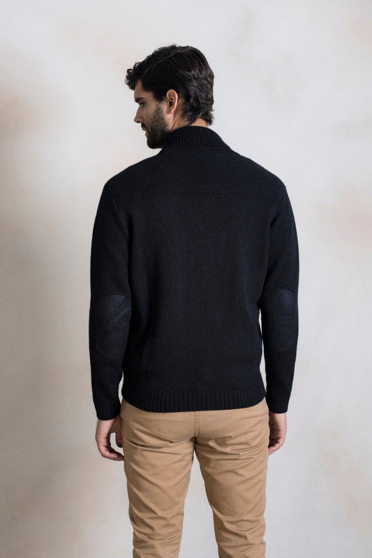 Cárdigan Regis Baby Alpaca Color Negro