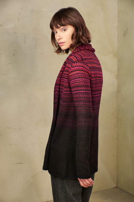 Rapsody Cardigan Baby Alpaca Color Burdeos