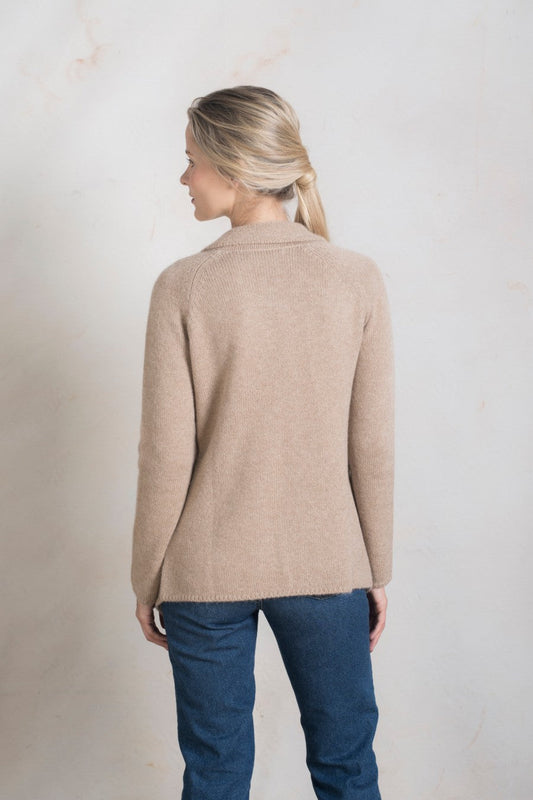 Cárdigan Rosina Baby Alpaca Color Chanterelle