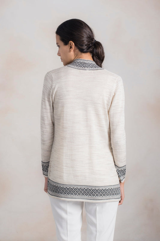Rebelde Cardigan Baby Alpaca Color Paja