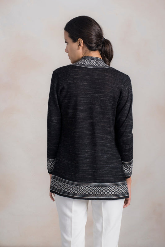 Rebelde Cardigan Baby Alpaca Color Meteorito