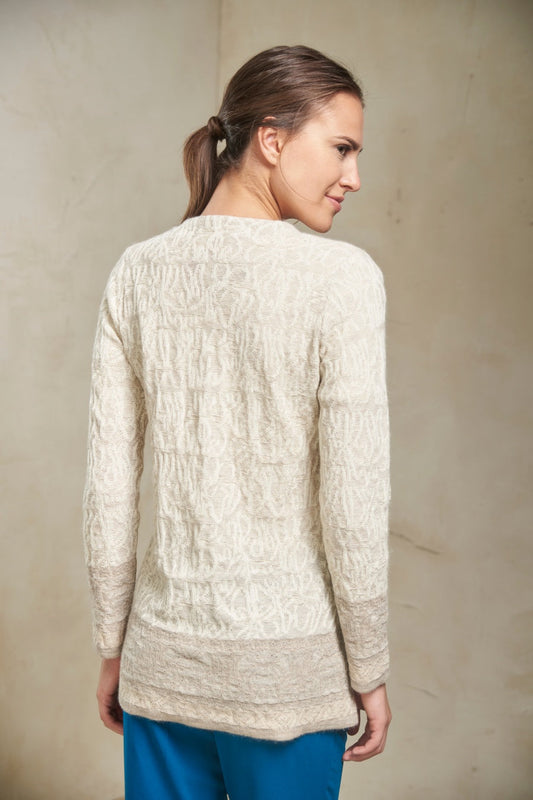 Cárdigan Salsa Baby Alpaca Color Sabbia