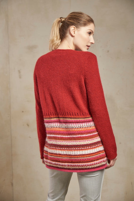 Cárdigan Sacramento Baby Alpaca Color Rubi