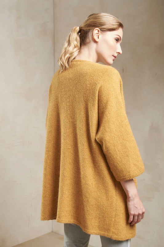 Cárdigan Silvana Baby Alpaca Color Senape