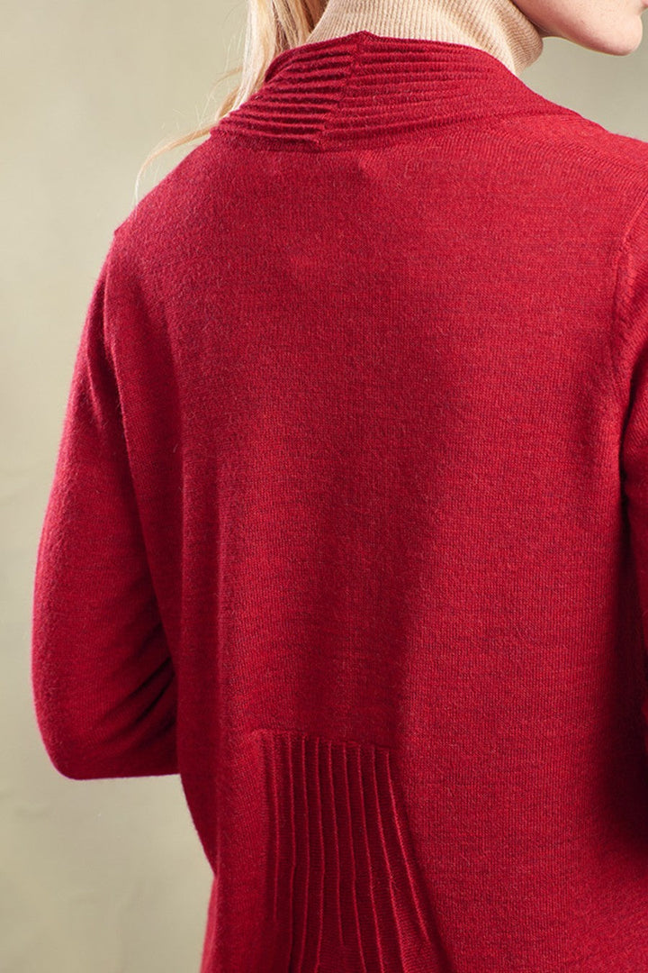 Cárdigan Kayla color alpaca real rojo
