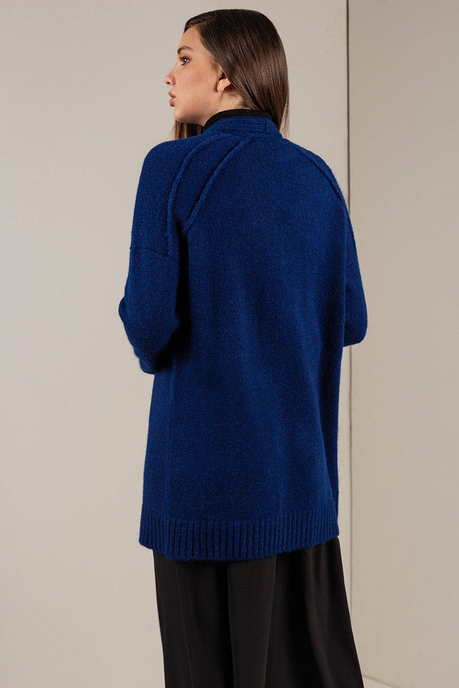 Uriel Cardigan Baby Alpaca & Silk Color Cadet