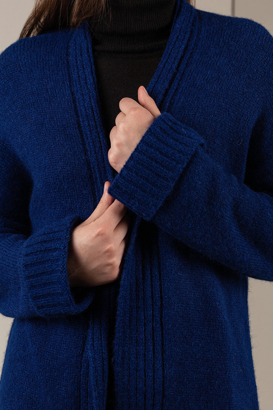 Uriel Cardigan Baby Alpaca & Silk Color Cadet