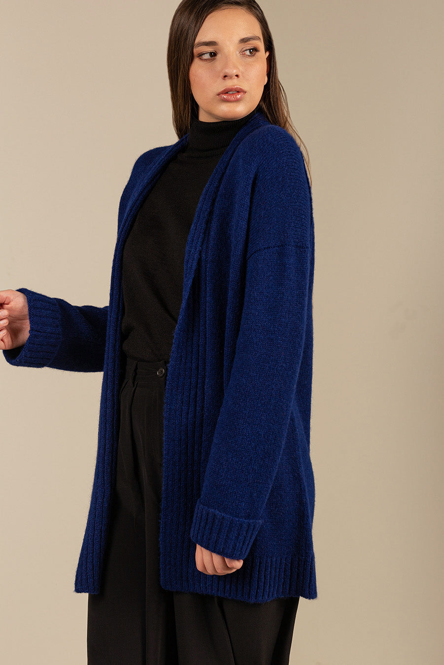 Uriel Cardigan Baby Alpaca & Silk Color Cadet