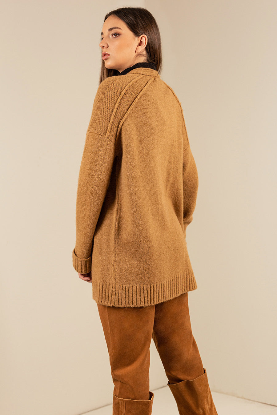 Uriel Cardigan Baby Alpaca & Silk Color Croissant