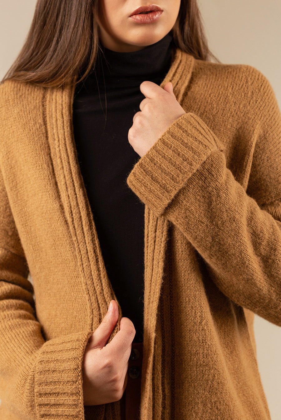 Uriel Cardigan Baby Alpaca & Silk Color Croissant