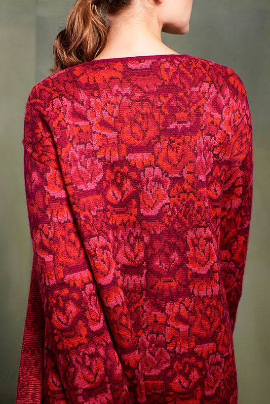 Cardigan Tapay Baby Alpaca Color Magenta
