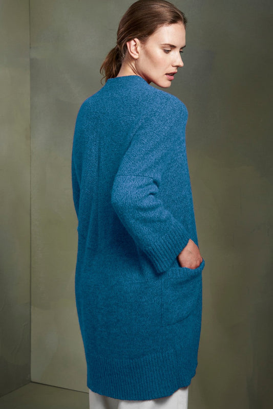 Cárdigan Tila Baby Alpaca Color Multi Azul