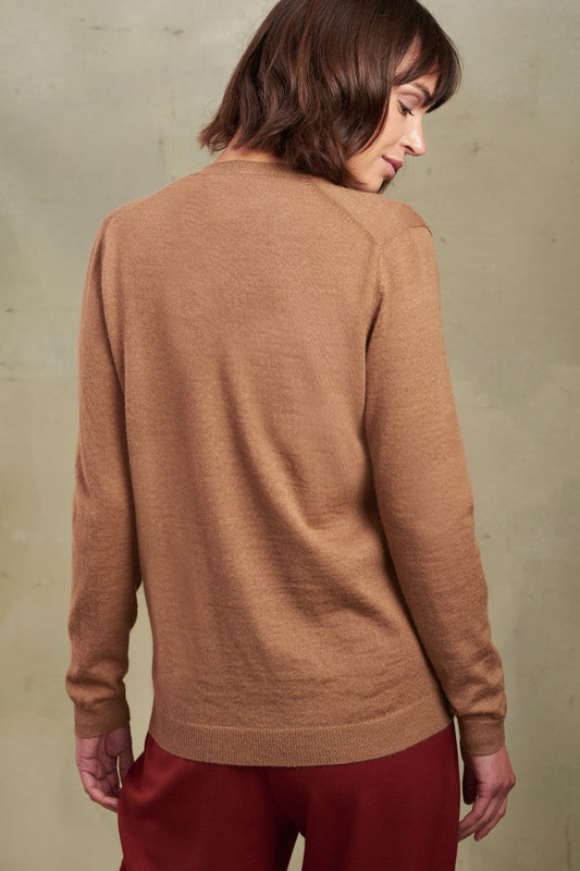 Cárdigan Amanda Baby Alpaca Color Camel