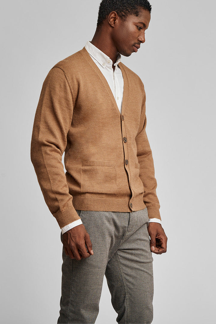 Cárdigan Antony Baby Alpaca Color Camel