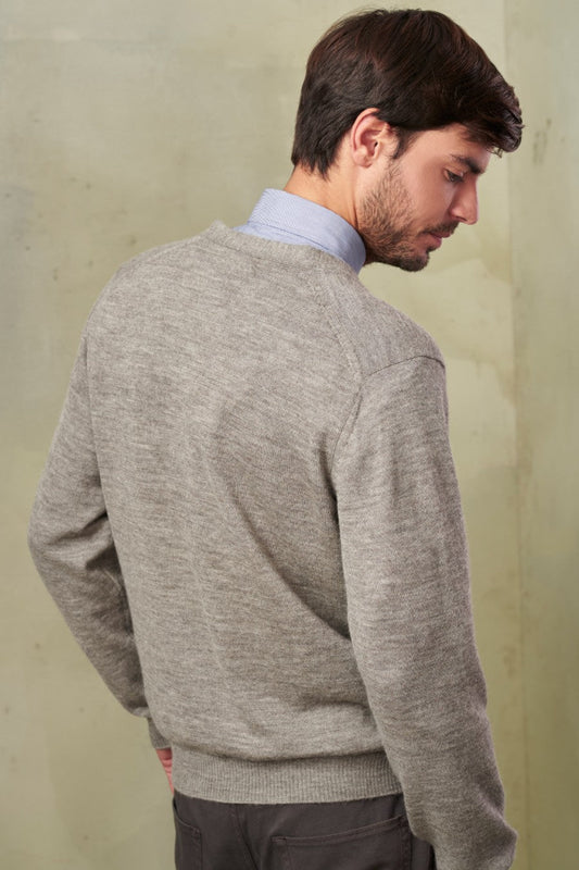 Cárdigan Antony Baby Alpaca Color Gris